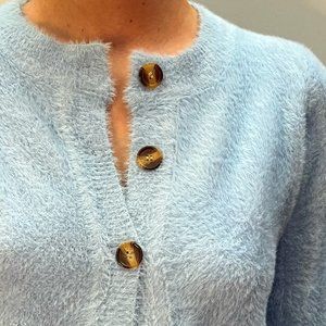 Blue Fluffy Cardigan